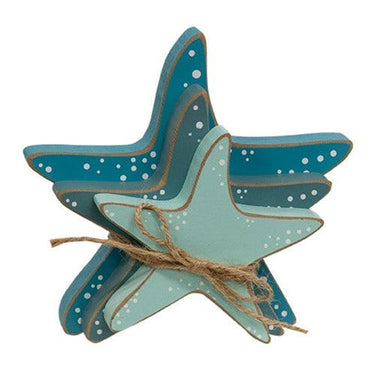 3 Set Wooden Starfish Bundle - The Fox Decor